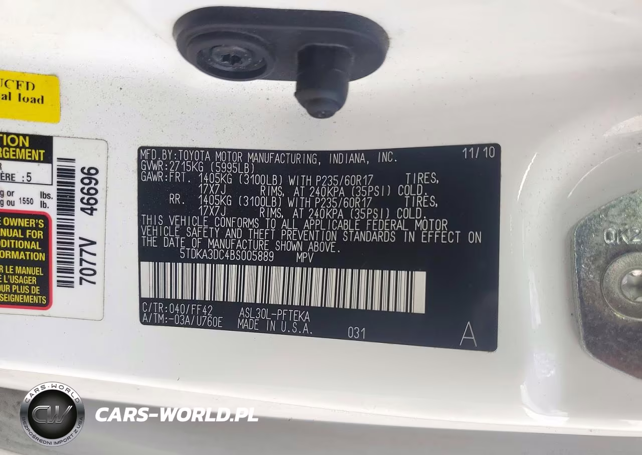 2011 Toyota Sienna Base 7-Passenger VIN:5TDKA3DC4BS005889 - 13