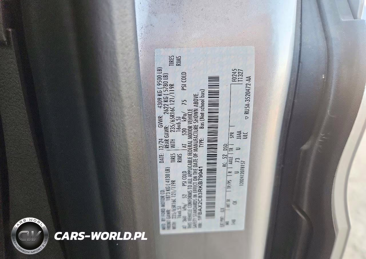 2024 Ford Transit-350 Passenger Van Xl VIN:1FBAX2C83RKB79041 - 13