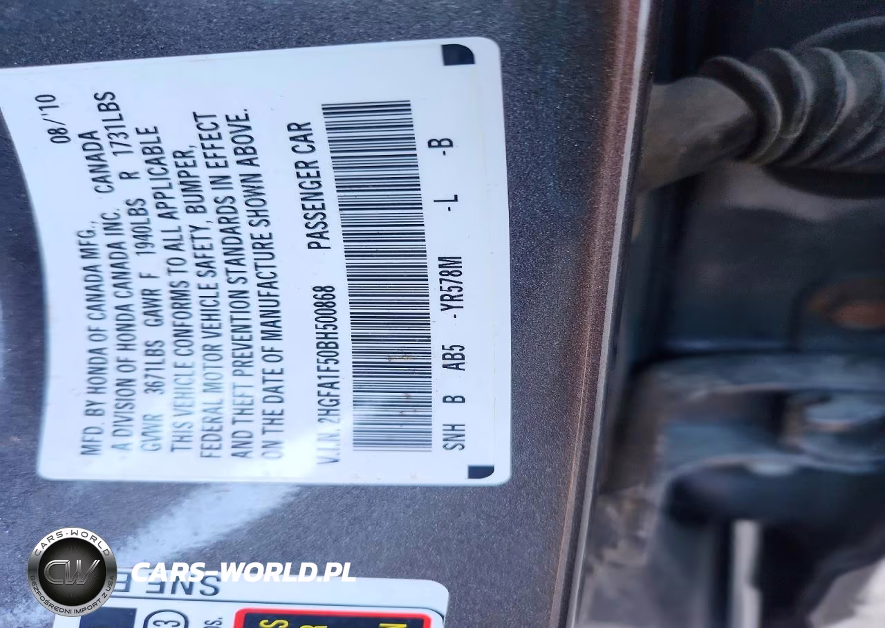 2011 Honda Civic Lx VIN:2HGFA1F50BH500868 - 12