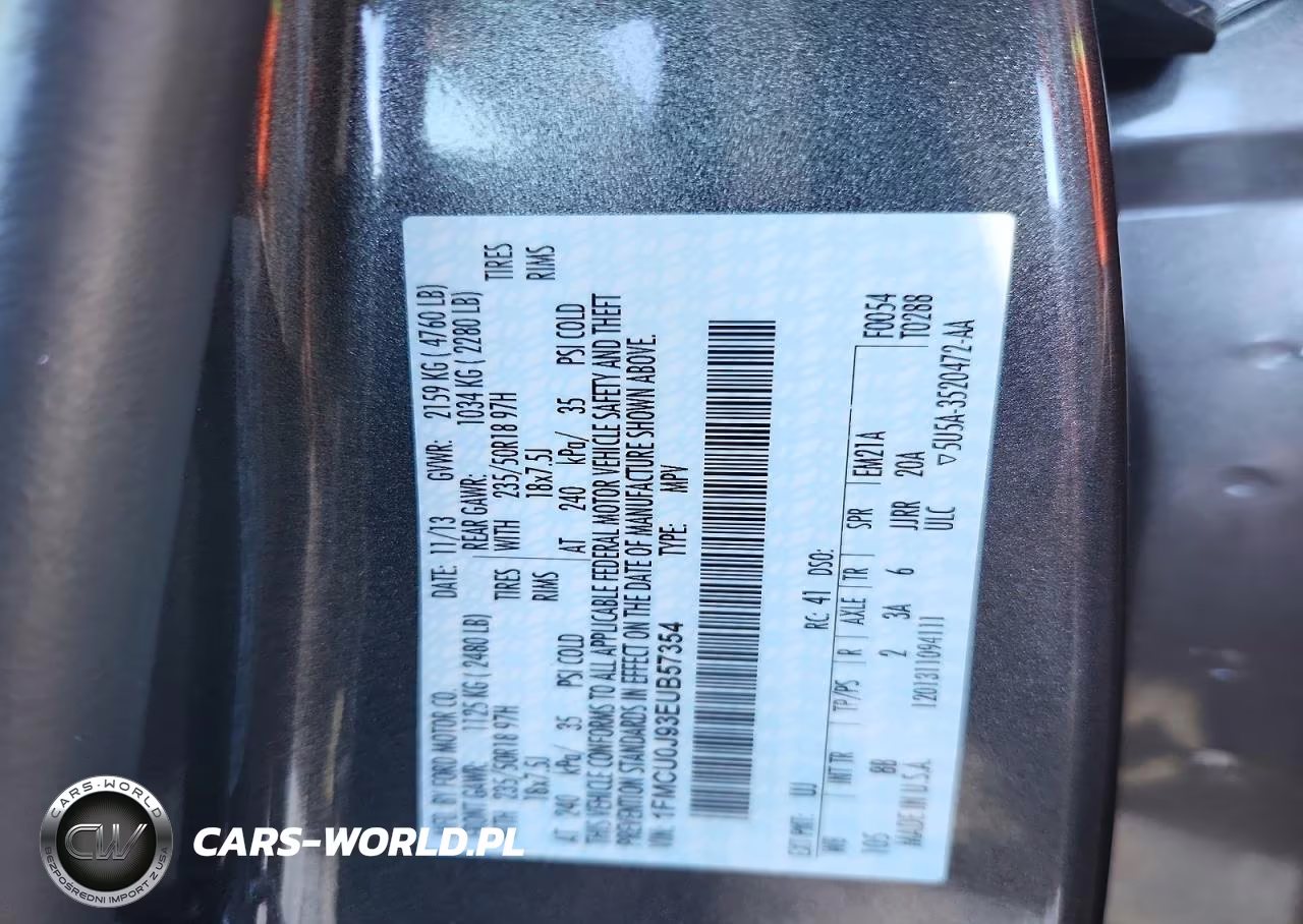 2014 Ford Escape Titanium VIN:1FMCU0J93EUB57354 - 13