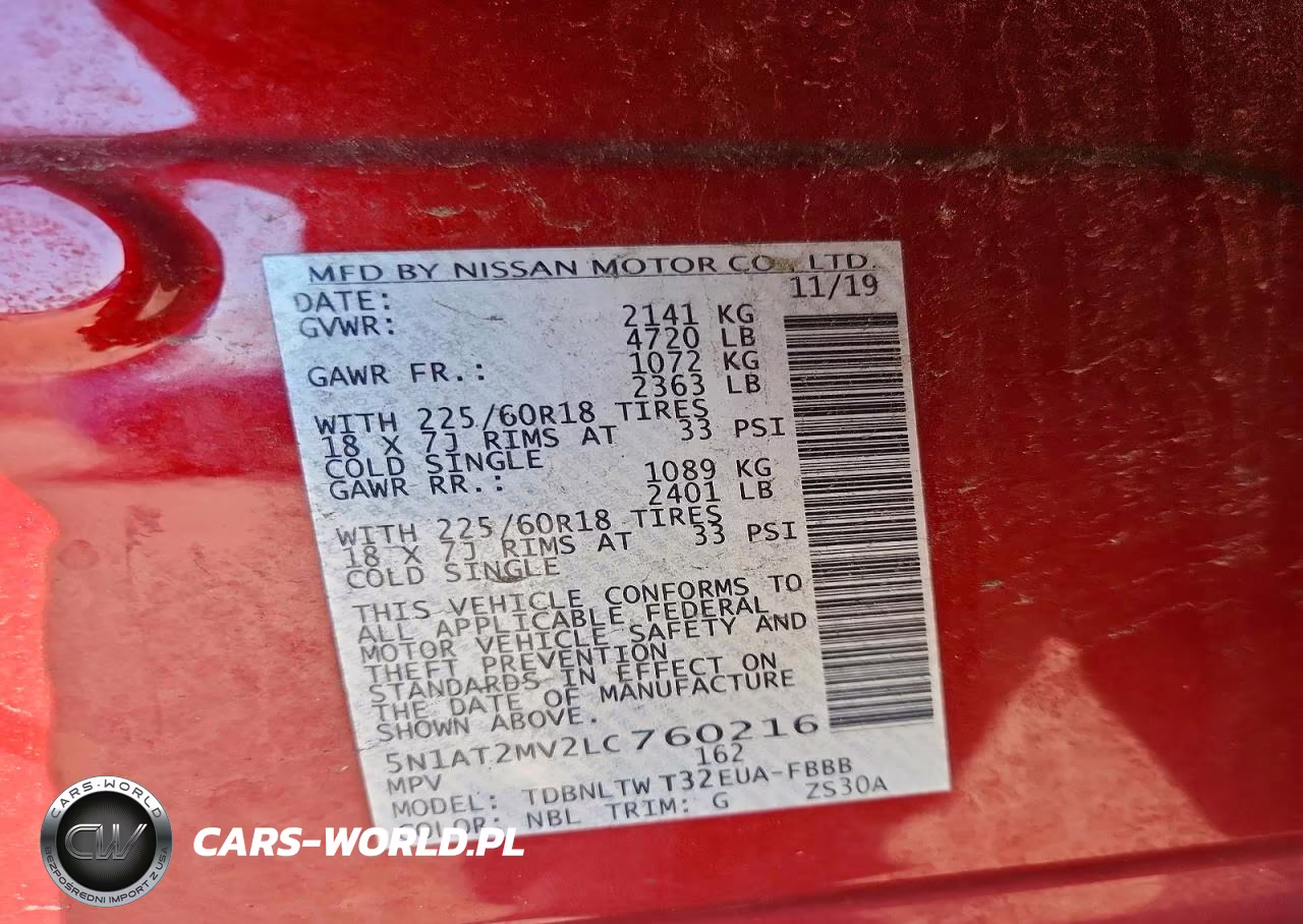 2020 Nissan Rogue Sv VIN:5N1AT2MV2LC760216 - 14