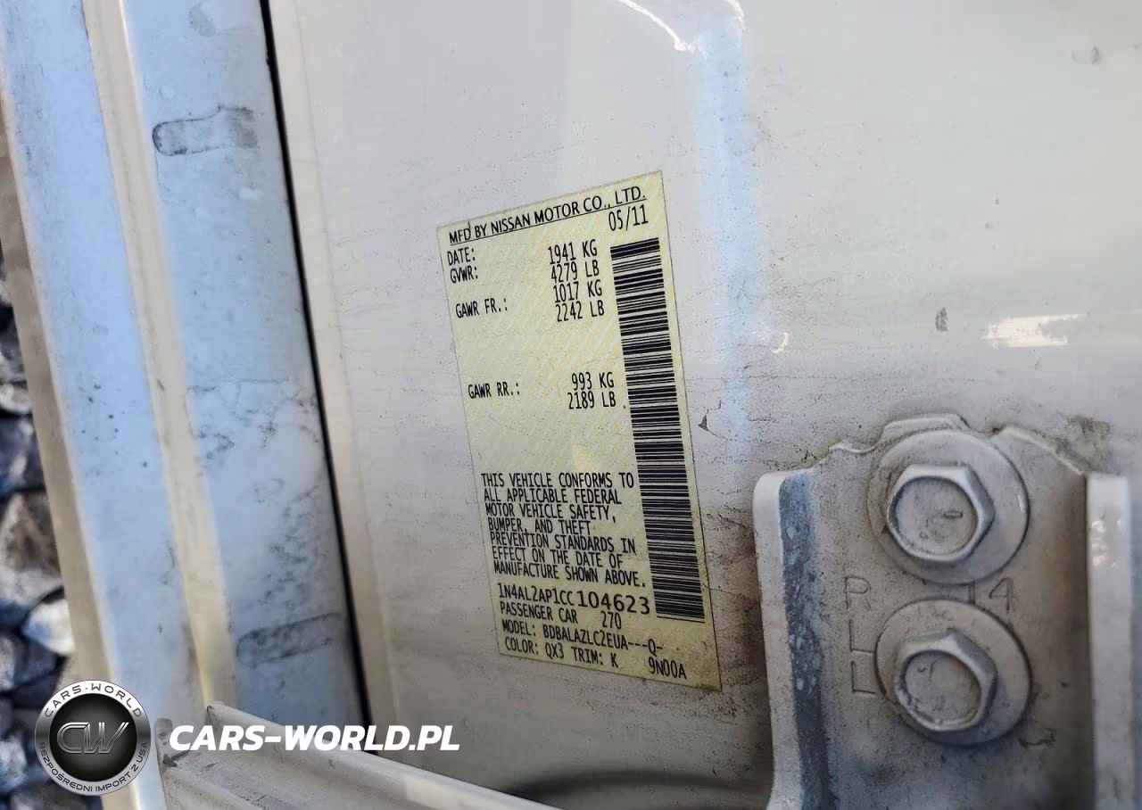 2012 Nissan Altima 2.5 VIN:1N4AL2AP1CC104623 - 12