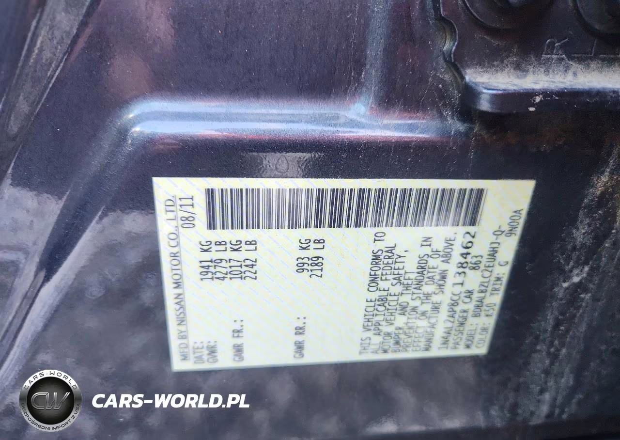 2012 Nissan Altima 2.5 VIN:1N4AL2AP8CC138462 - 12