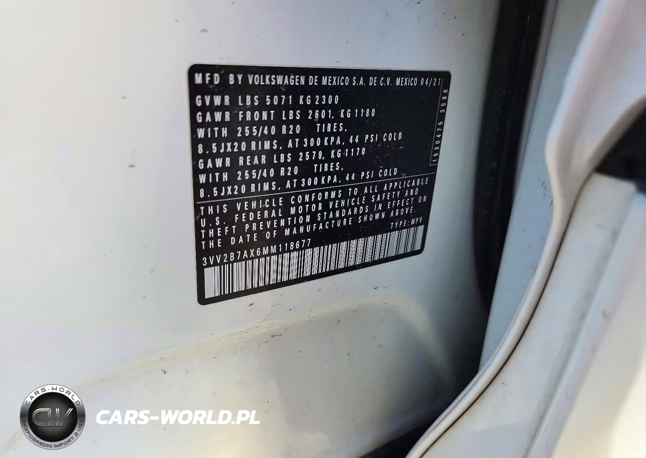 2021 Volkswagen Tiguan Se VIN:3VV2B7AX6MM118677 - 12