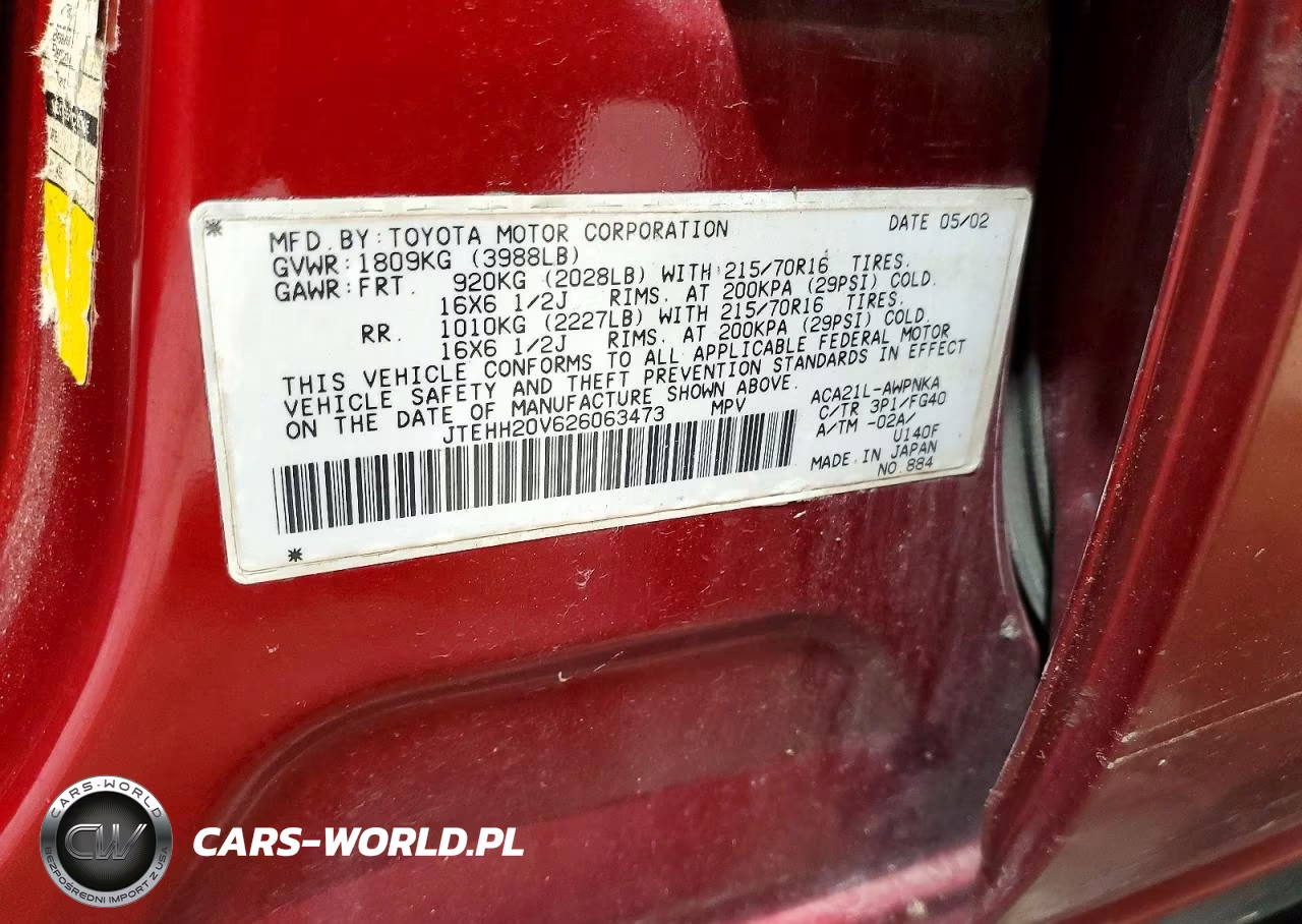 2002 Toyota Rav4 Base VIN:JTEHH20V626063473 - 13