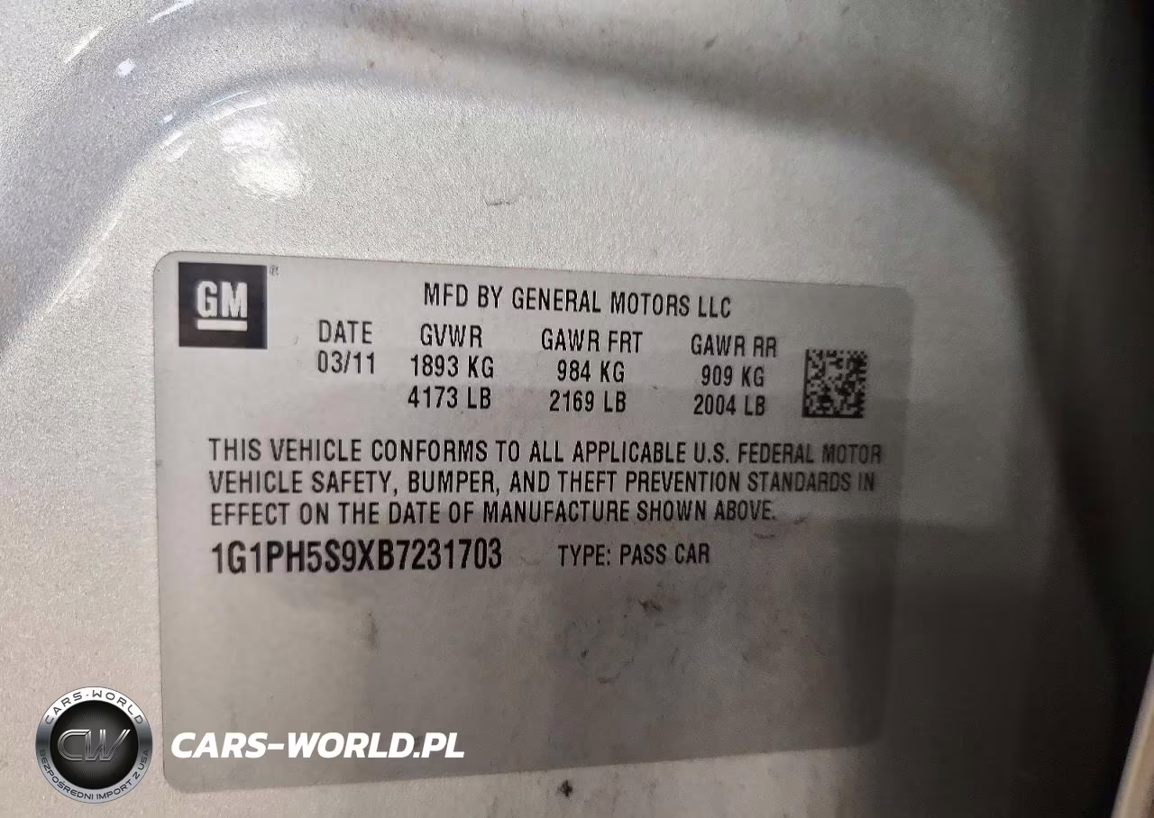 2011 Chevrolet Cruze Ltz VIN:1G1PH5S9XB7231703 - 12