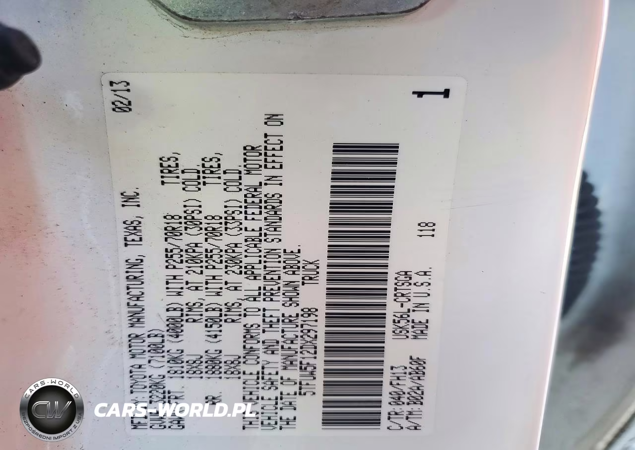 2013 Toyota Tundra Double Cab Sr5 VIN:5TFUW5F12DX297198 - 12