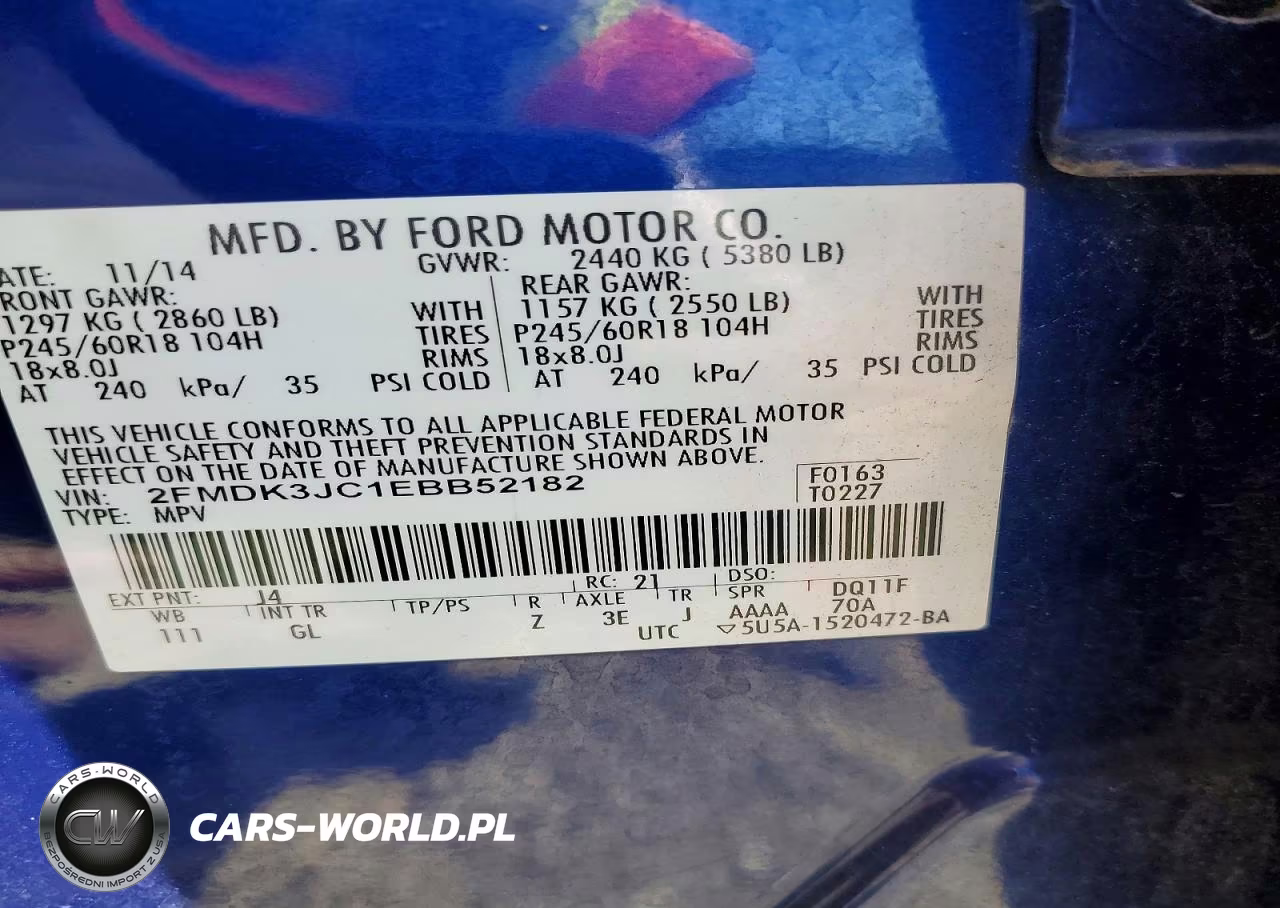 2014 Ford Edge Sel VIN:2FMDK3JC1EBB52182 - 12
