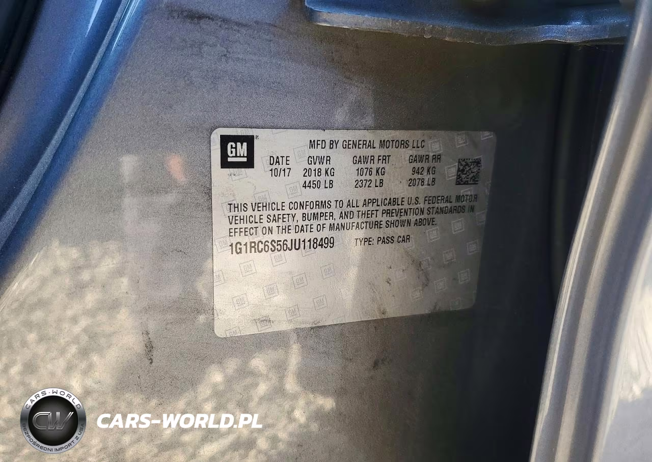 2018 Chevrolet Volt Lt VIN:1G1RC6S56JU118499 - 13