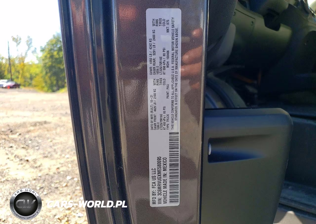 2021 Ram Promaster 3500 3500 High VIN:3C6MRVUGXME580695 - 13