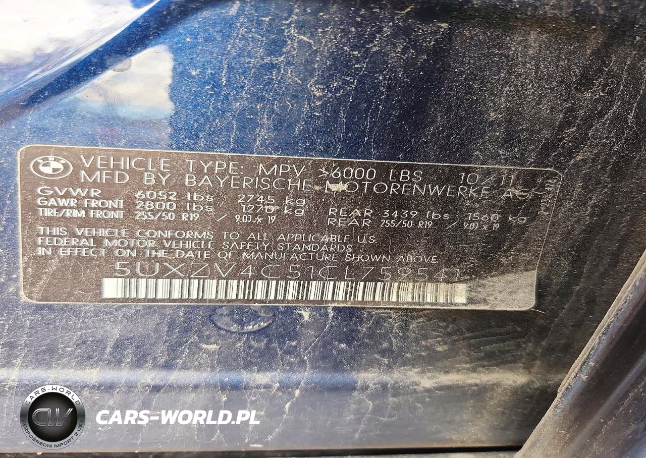 2012 BMW X5 xDrive35I VIN:5UXZV4C51CL759541 - 13