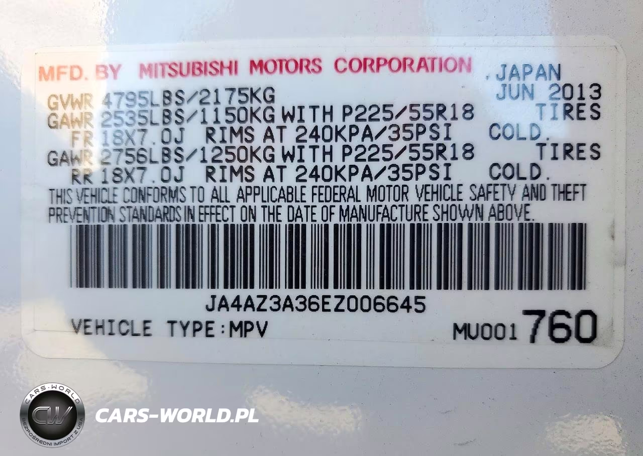 2014 Mitsubishi Outlander Se VIN:JA4AZ3A36EZ006645 - 13