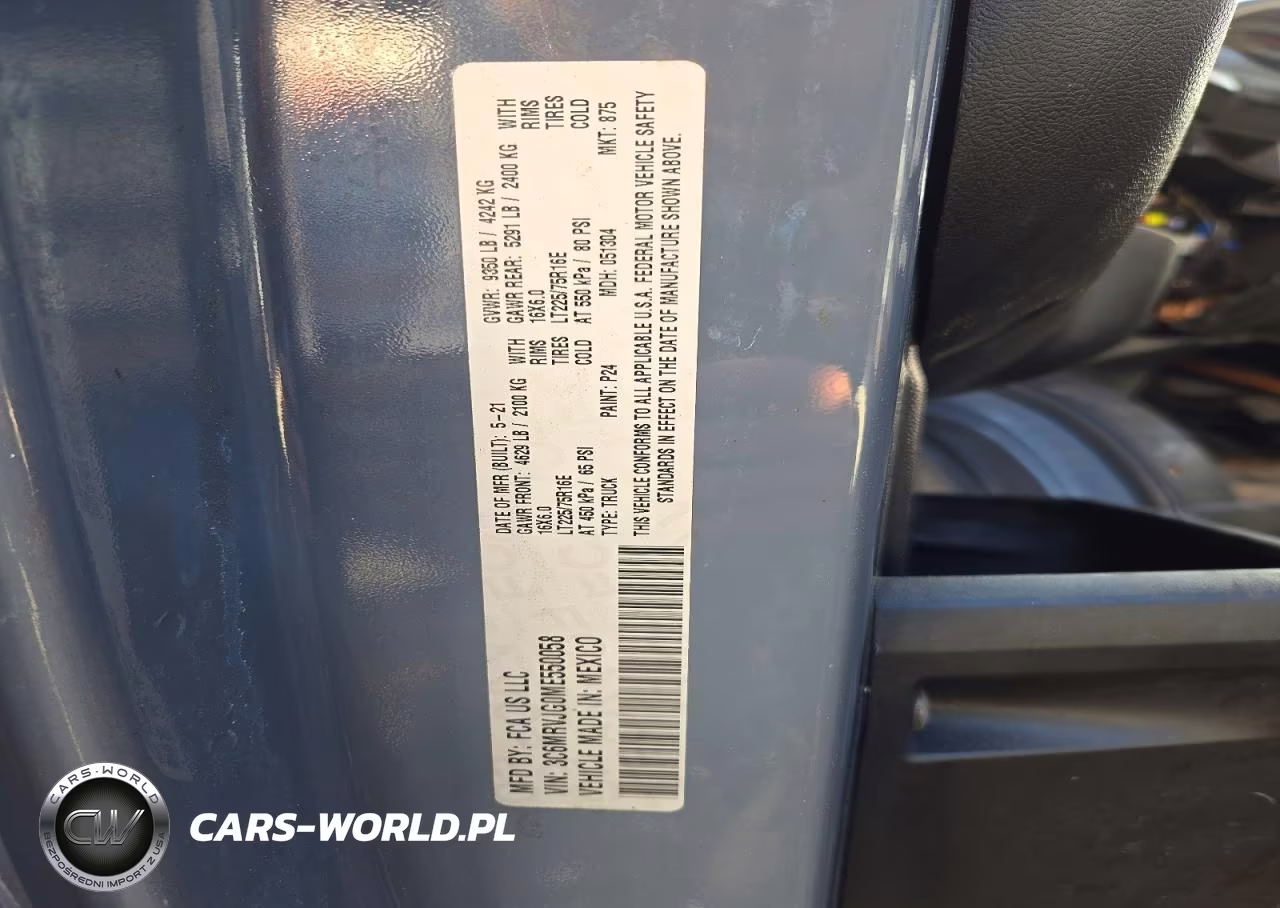 2021 Ram Promaster 3500 Delivery Van VIN:3C6MRVJG0ME550058 - 13