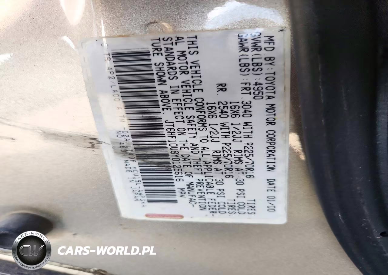2000 Lexus Rx 300 VIN:JT6HF10U8Y0125616 - 13