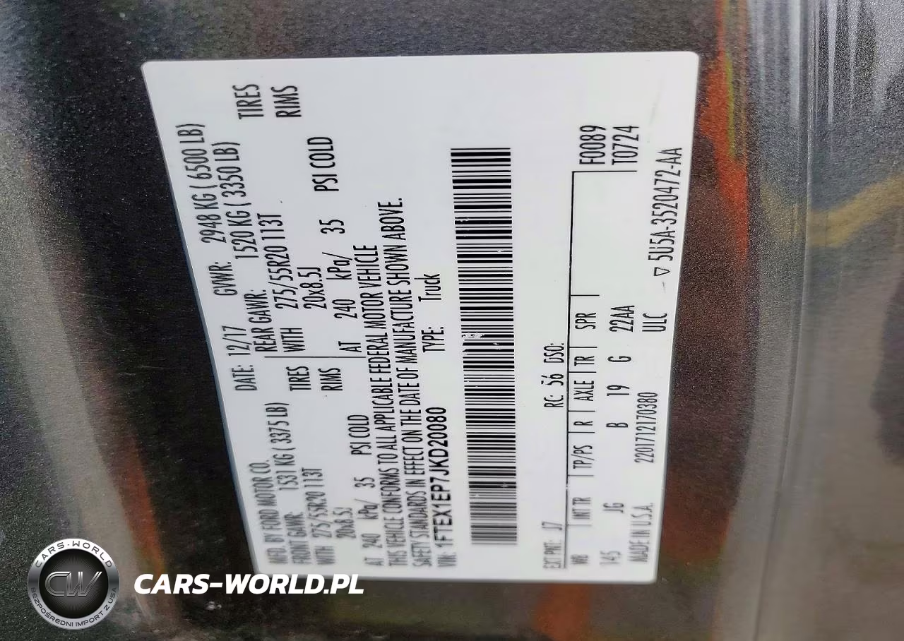 2018 Ford F150 Super Cab VIN:1FTEX1EP7JKD20080 - 12