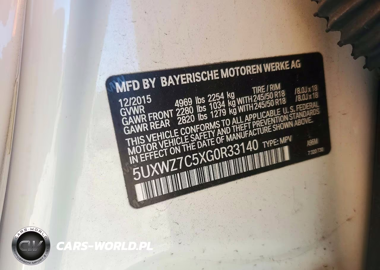 2016 BMW X3 Sdrive28I VIN:5UXWZ7C5XG0R33140 - 13