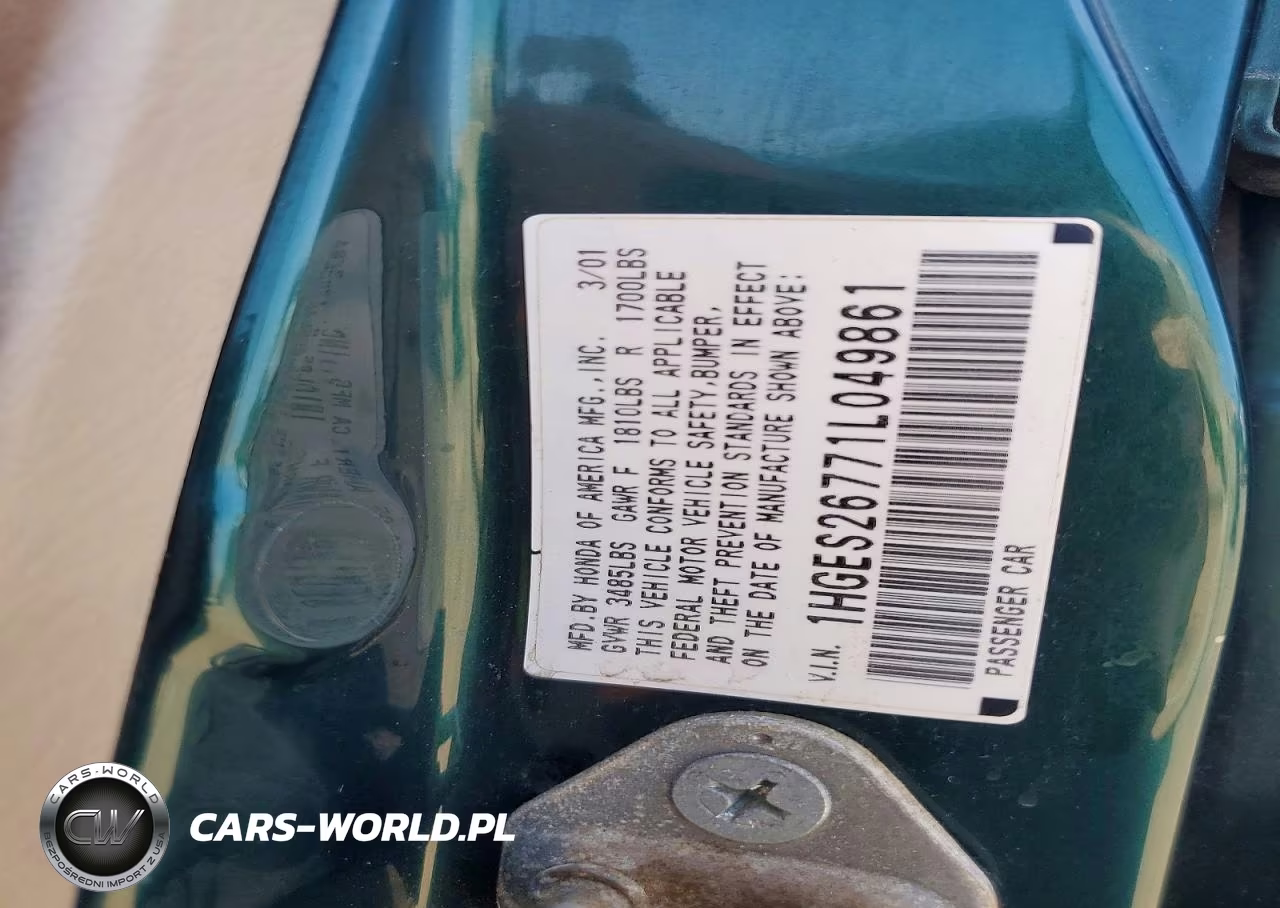 2001 Honda Civic Ex VIN:1HGES26771L049861 - 12