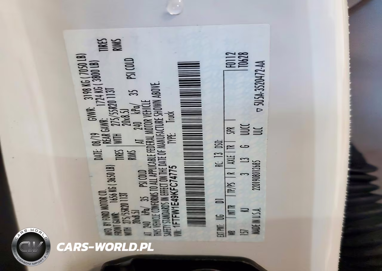 2019 Ford F-150 King Ranch VIN:1FTFW1E49KFC74775 - 12