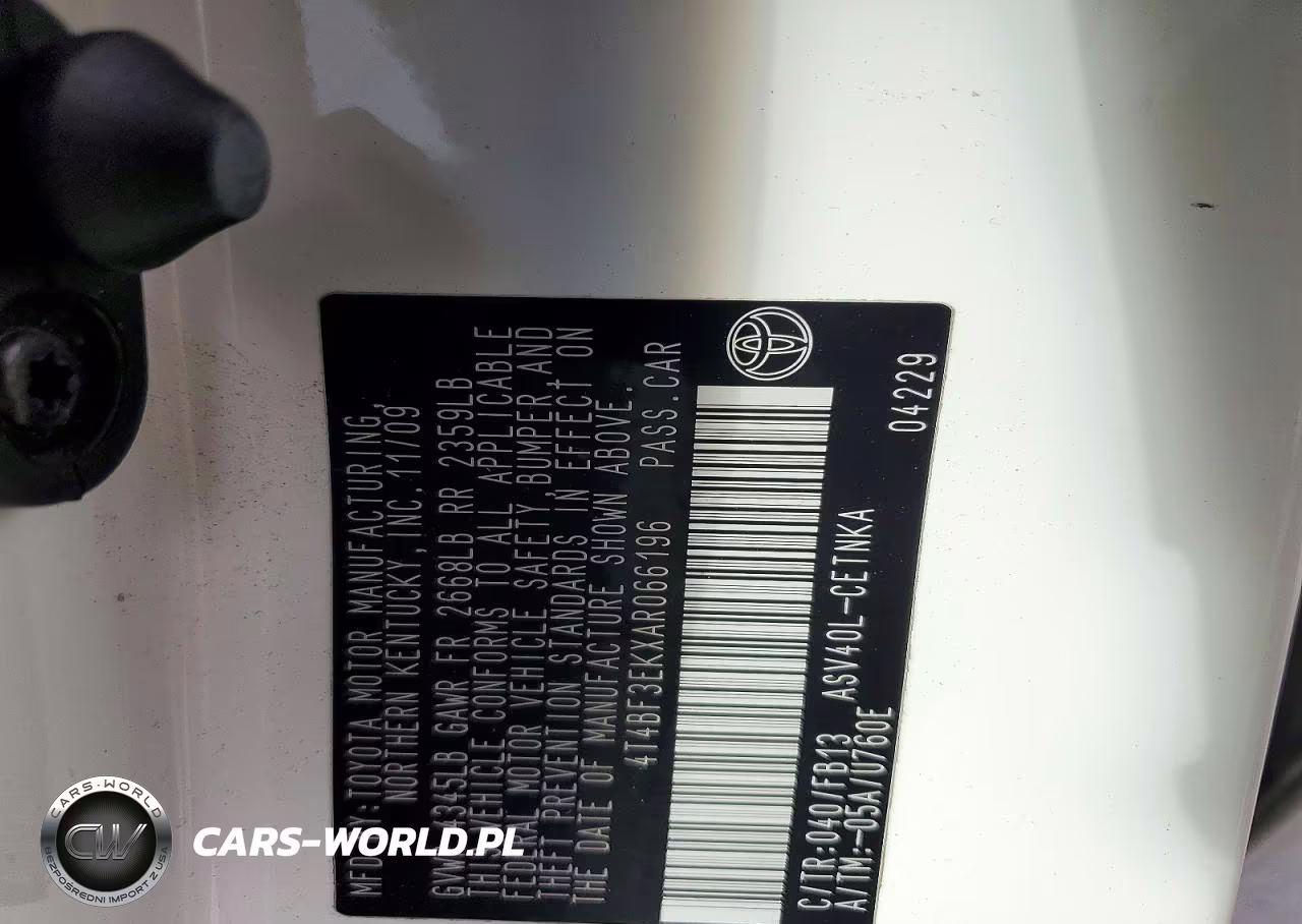 2010 Toyota Camry Le VIN:4T4BF3EKXAR066196 - 12