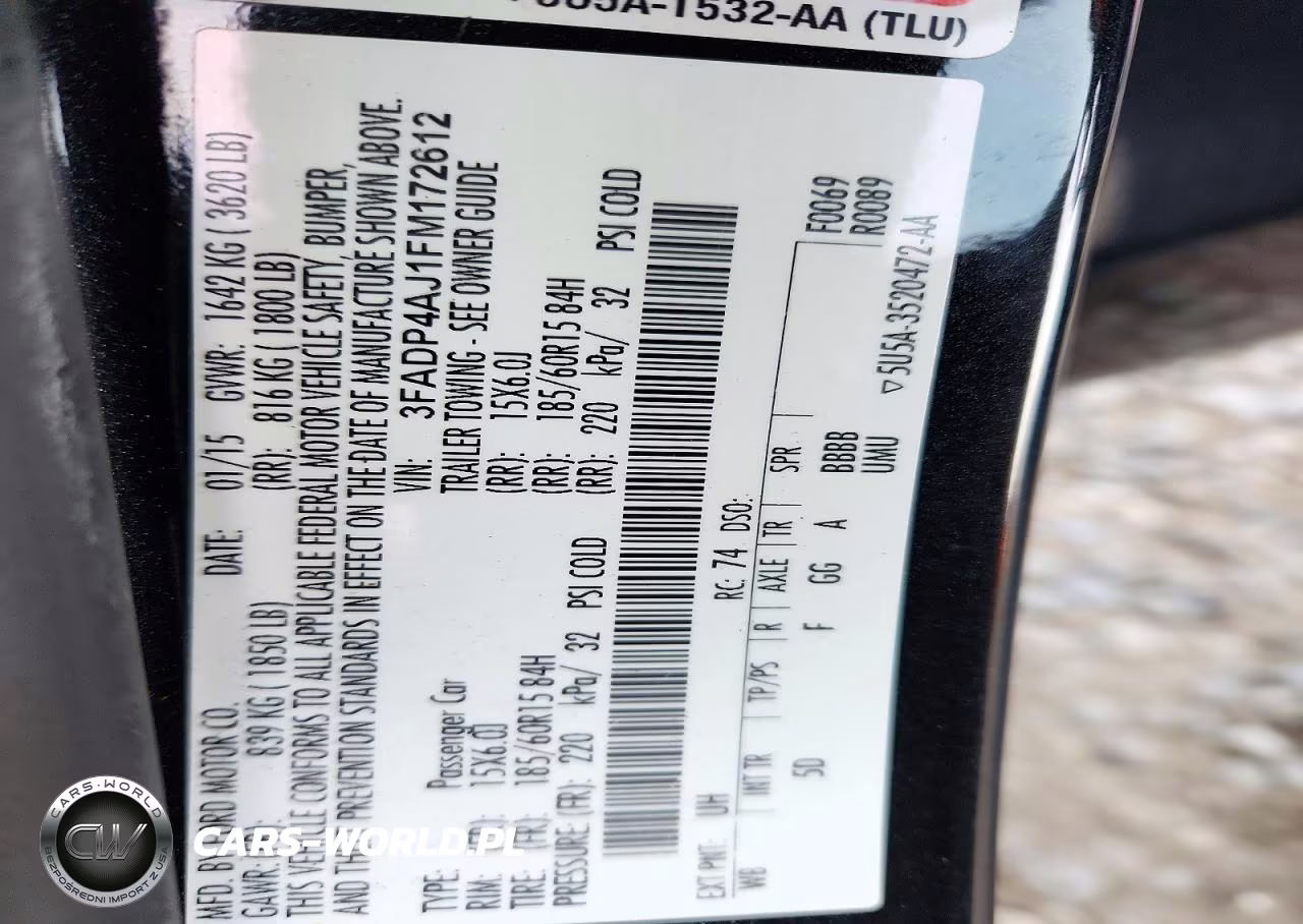 2015 Ford Fiesta S VIN:3FADP4AJ1FM172612 - 13