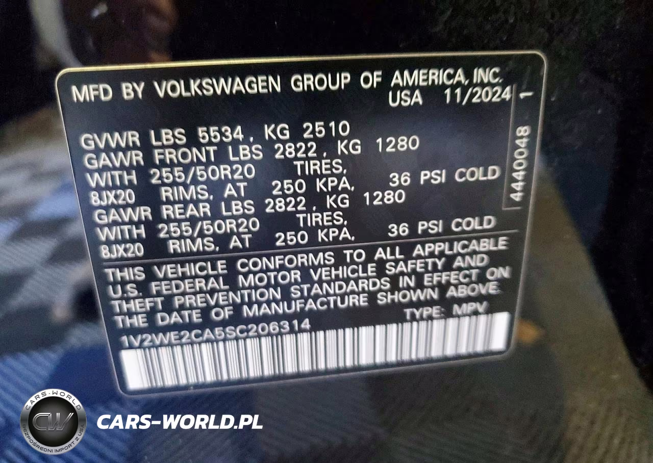 2025 Volkswagen Atlas Cross Sport Se VIN:1V2WE2CA5SC206314 - 14