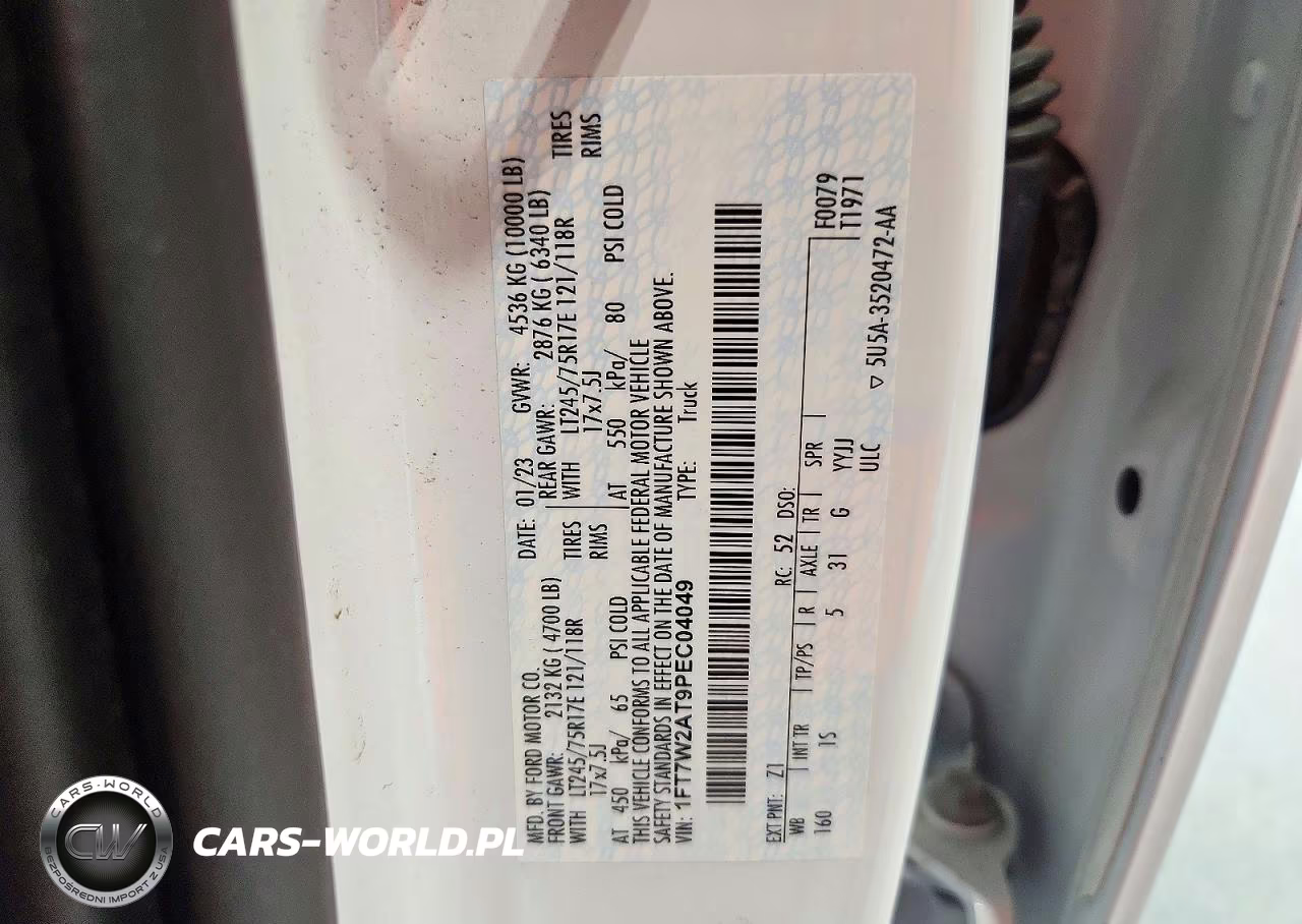 2023 Ford F250 Super Duty VIN:1FT7W2AT9PEC04049 - 12