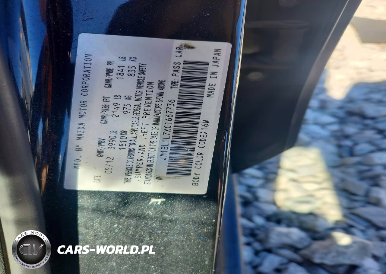 MAZDA MAZDA3 VIN:JM1BL1L7XC1667736 - 12