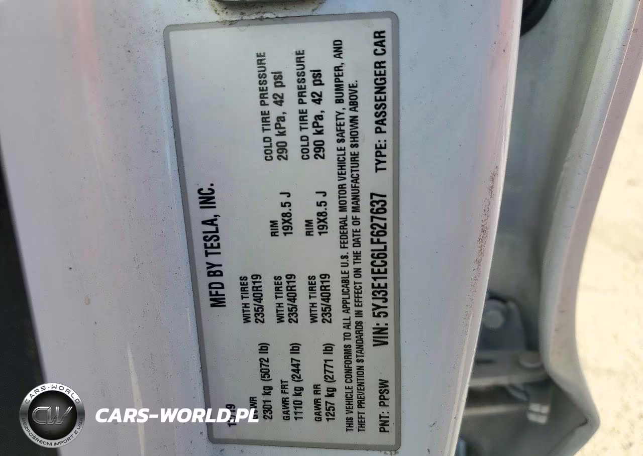 2020 Tesla Model 3 VIN:5YJ3E1EC6LF627637 - 12