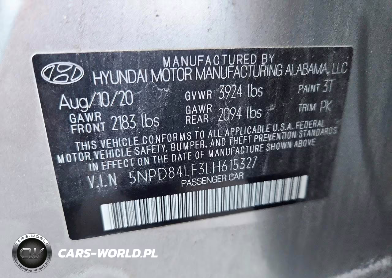 2020 Hyundai Elantra Sel VIN:5NPD84LF3LH615327 - 12