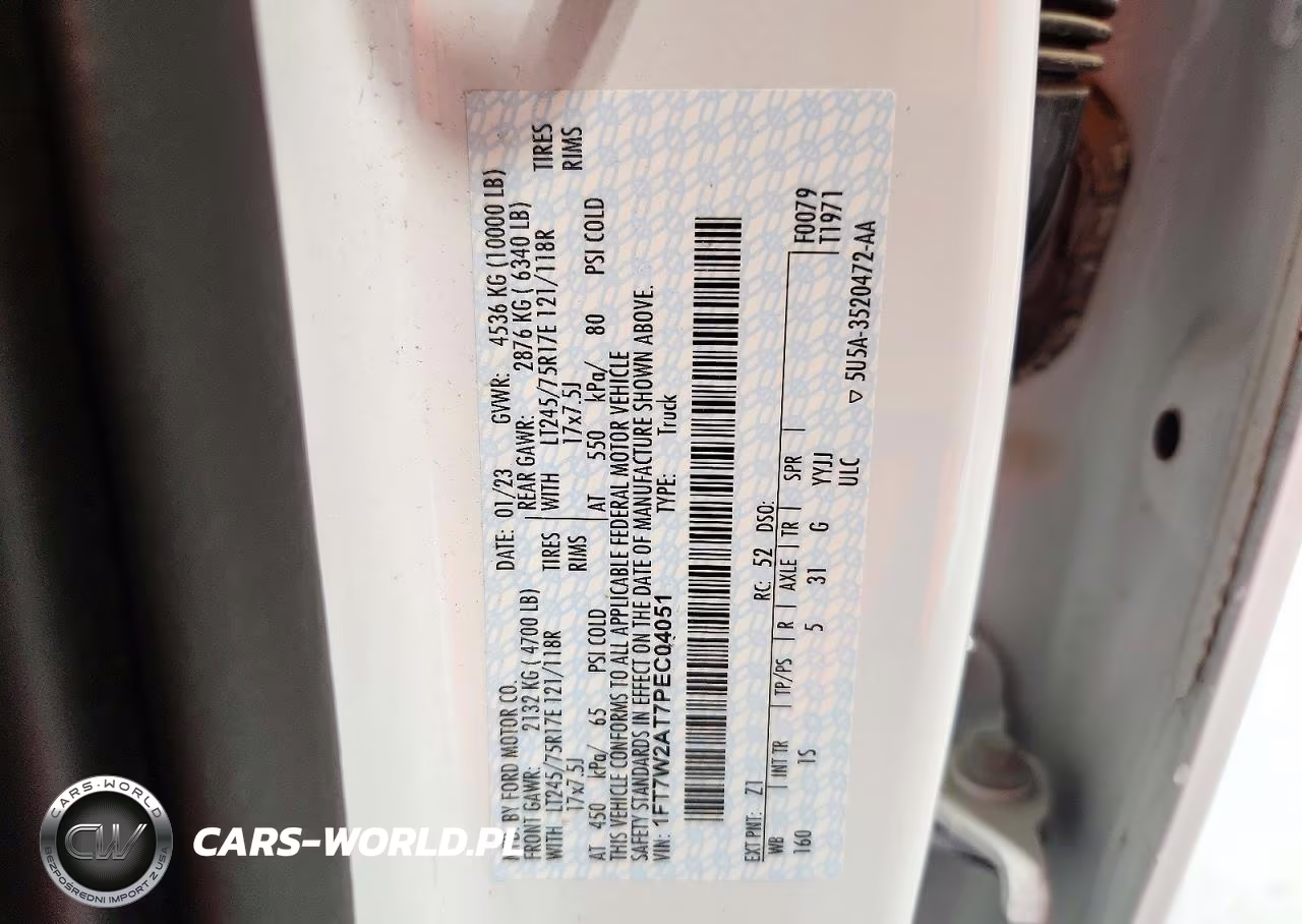 2023 Ford F250 Super Duty VIN:1FT7W2AT7PEC04051 - 12