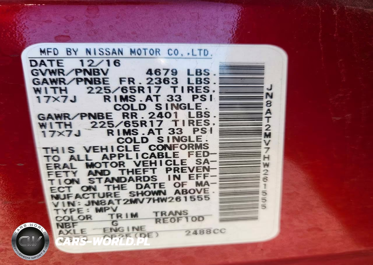 2017 Nissan Rogue S VIN:JN8AT2MV7HW261555 - 12