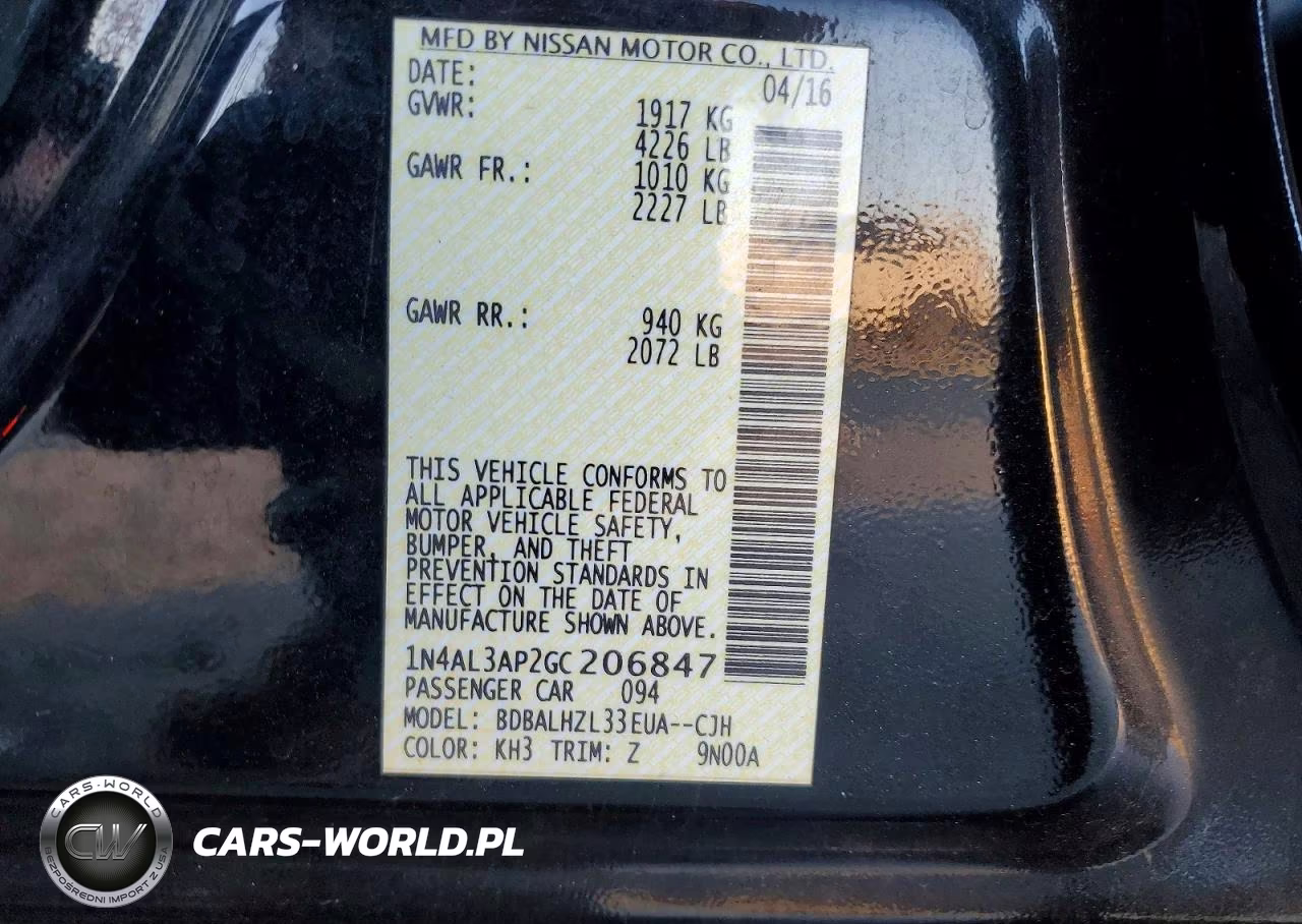 2016 Nissan Altima VIN:1N4AL3AP2GC206847 - 13