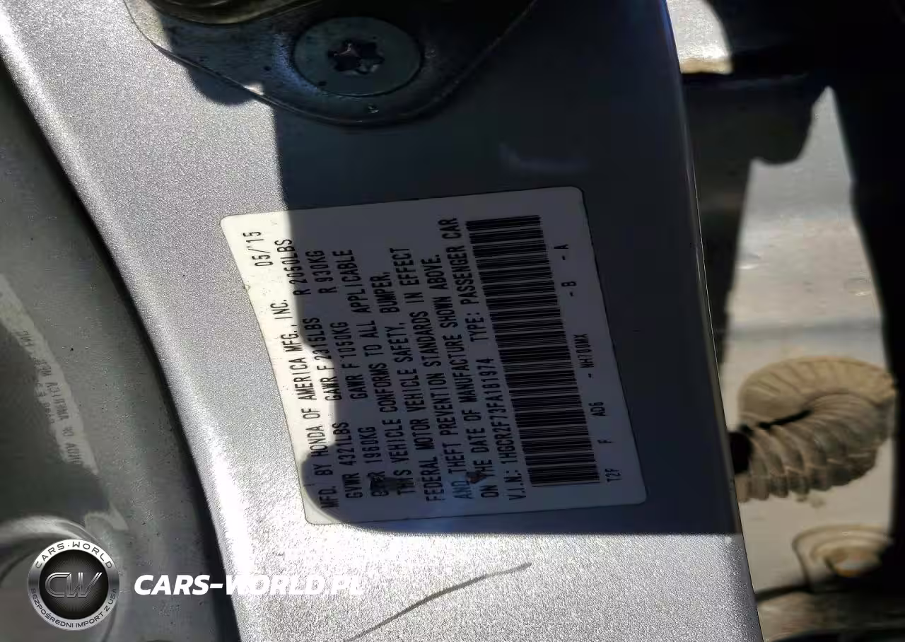 2015 Honda Accord Ex VIN:1HGCR2F73FA181974 - 13