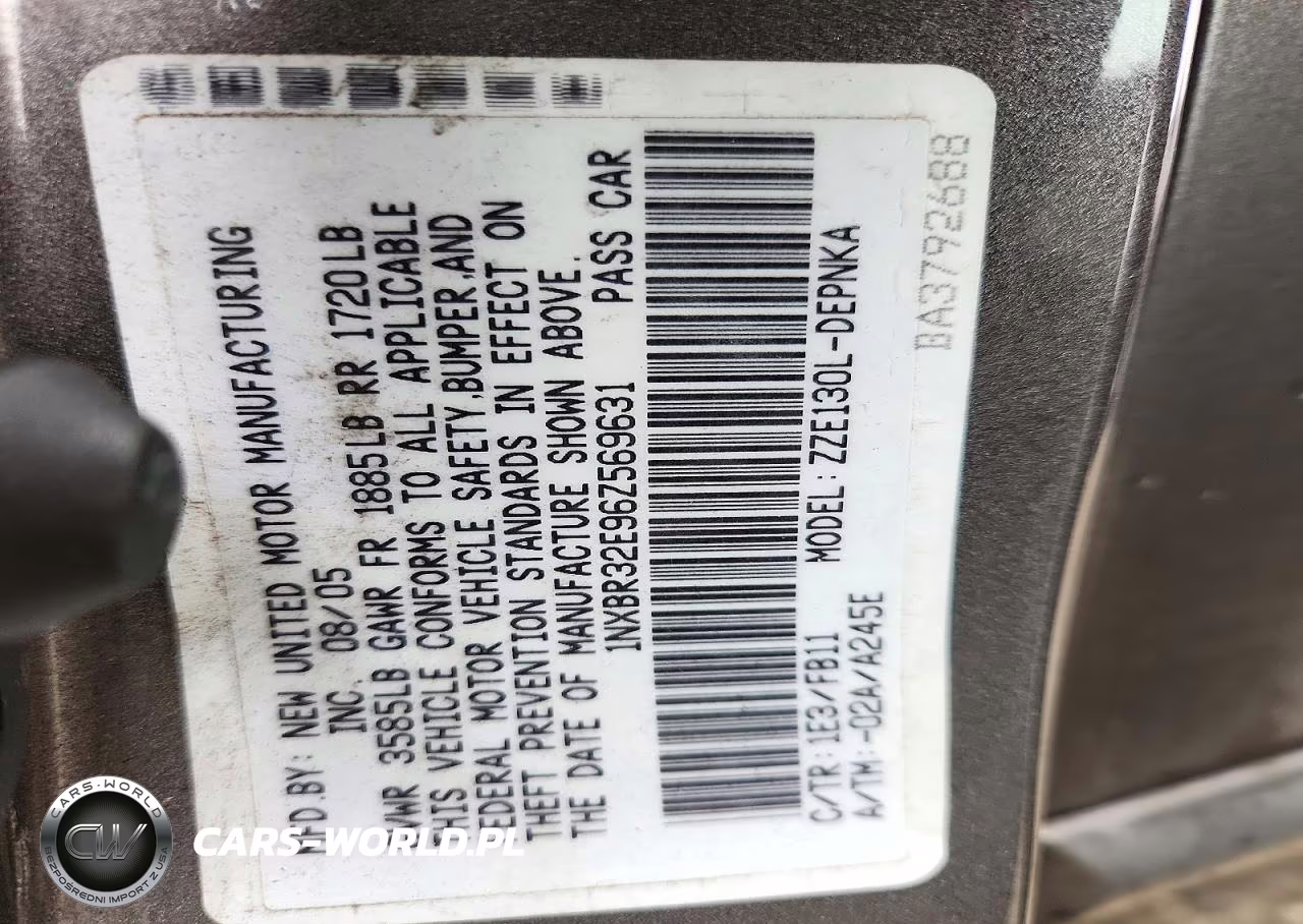 2006 Toyota Corolla Le VIN:1NXBR32E96Z569631 - 12