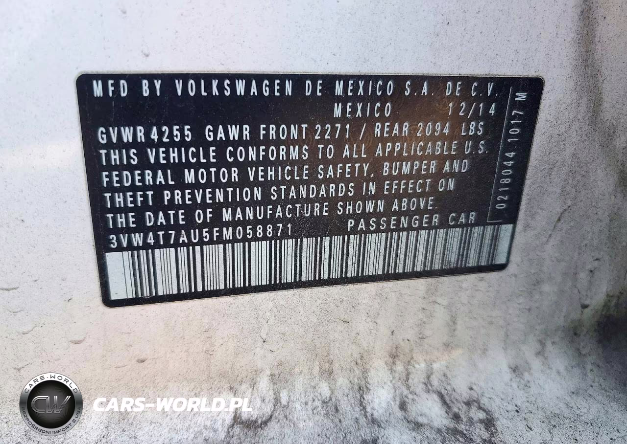 2015 Volkswagen Gti VIN:3VW4T7AU5FM058871 - 13