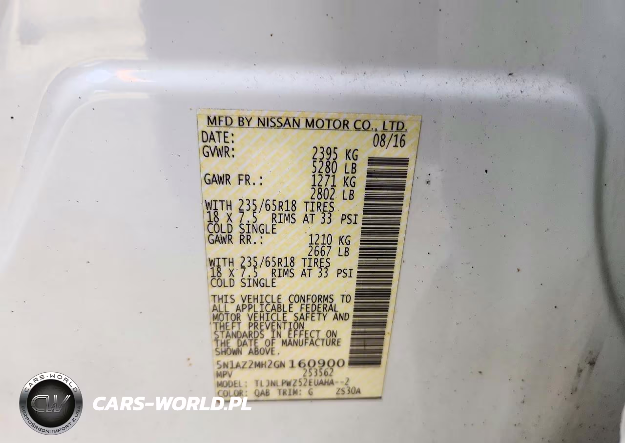 2016 Nissan Murano S VIN:5N1AZ2MH2GN160900 - 13