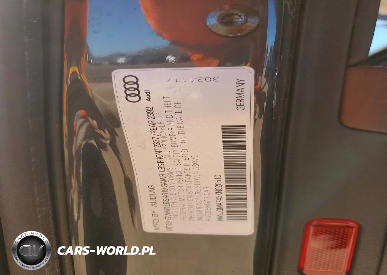 2019 Audi A4 Premium VIN:WAUGMAF43KN020510 - 12