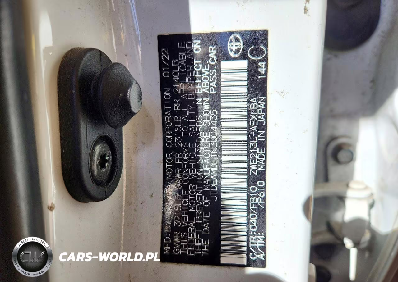2022 Toyota Corolla Le VIN:JTDEAMDE1N3004435 - 12