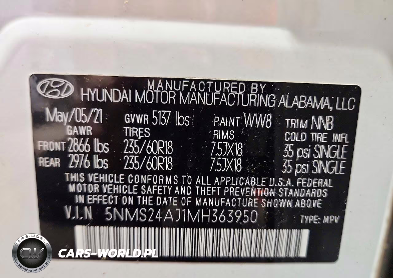 2021 Hyundai Santa Fe Sel VIN:5NMS24AJ1MH363950 - 13