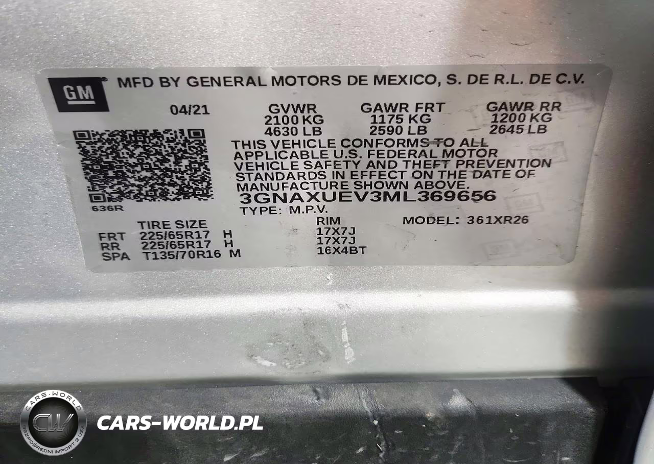 2021 Chevrolet Equinox Lt VIN:3GNAXUEV3ML369656 - 14