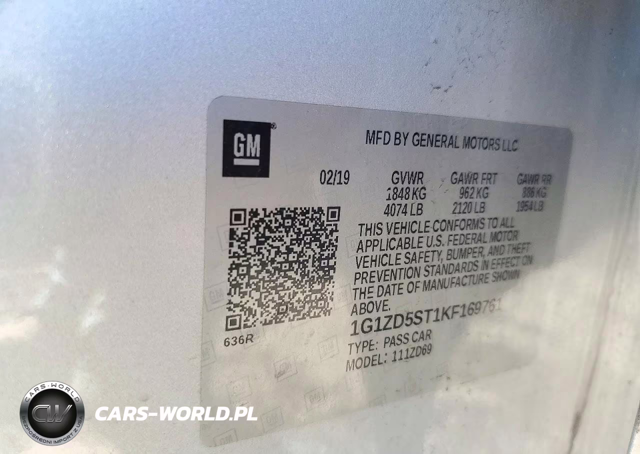 2019 Chevrolet Malibu Lt VIN:1G1ZD5ST1KF169761 - 12