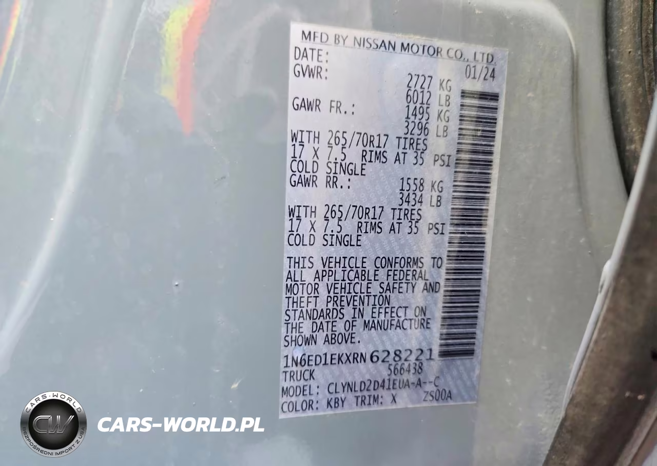 2024 Nissan Frontier S VIN:1N6ED1EKXRN628221 - 12