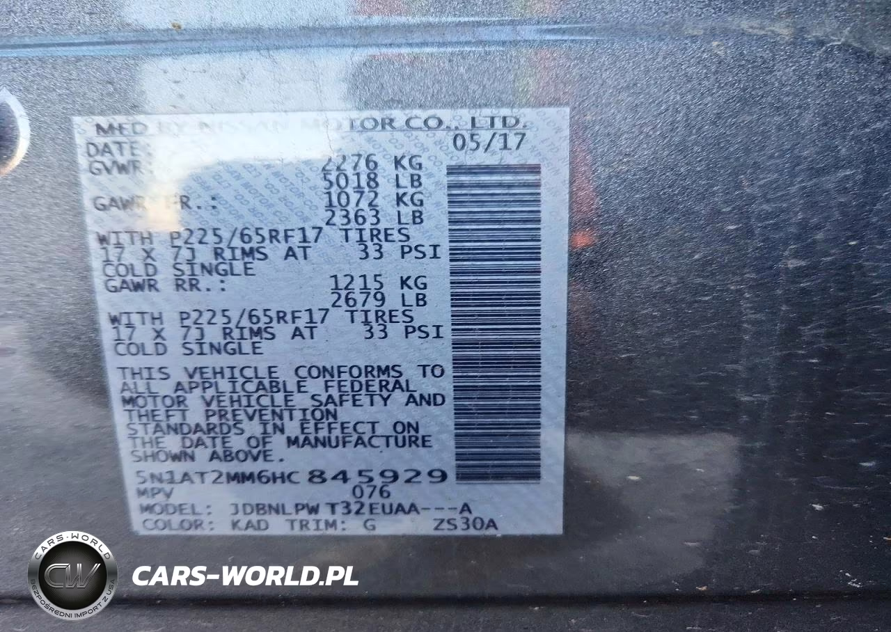 2017 Nissan Rogue S VIN:5N1AT2MM6HC845929 - 13