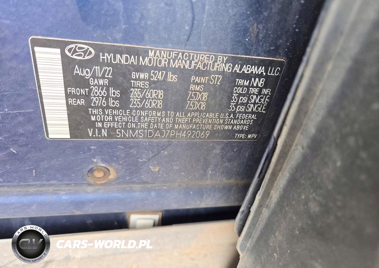 2023 Hyundai Santa Fe Se VIN:5NMS1DAJ7PH492069 - 13