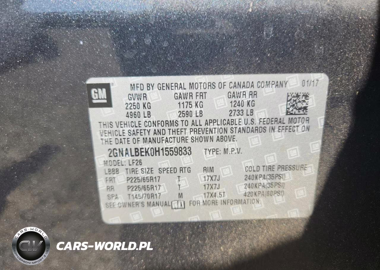 2017 Chevrolet Equinox Ls VIN:2GNALBEK0H1559833 - 13