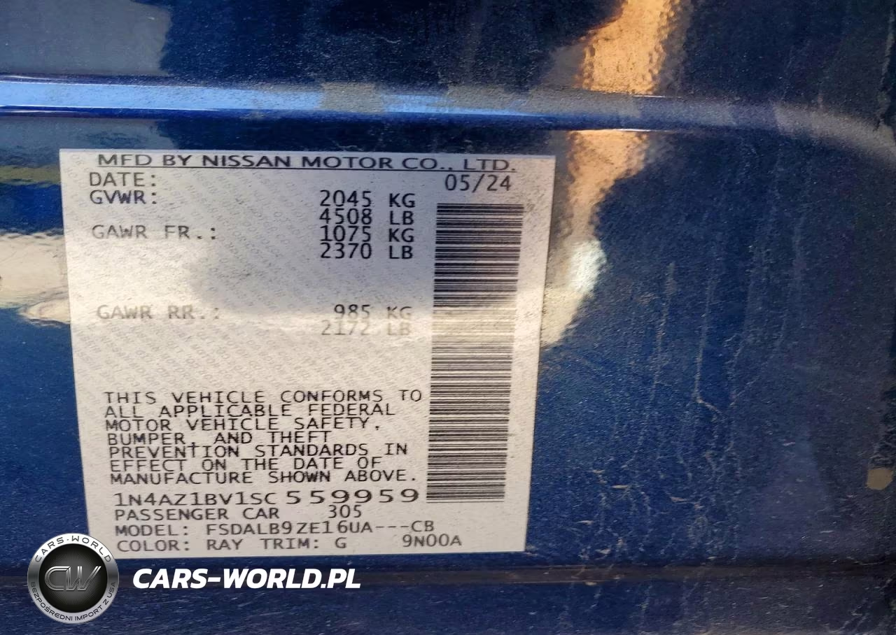 2025 Nissan Leaf S VIN:1N4AZ1BV1SC559959 - 12