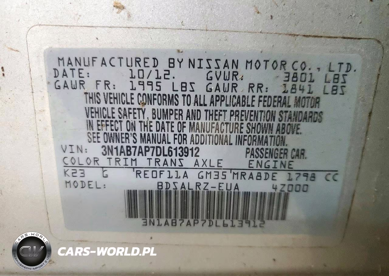 2013 Nissan Sentra S VIN:3N1AB7AP7DL613912 - 12