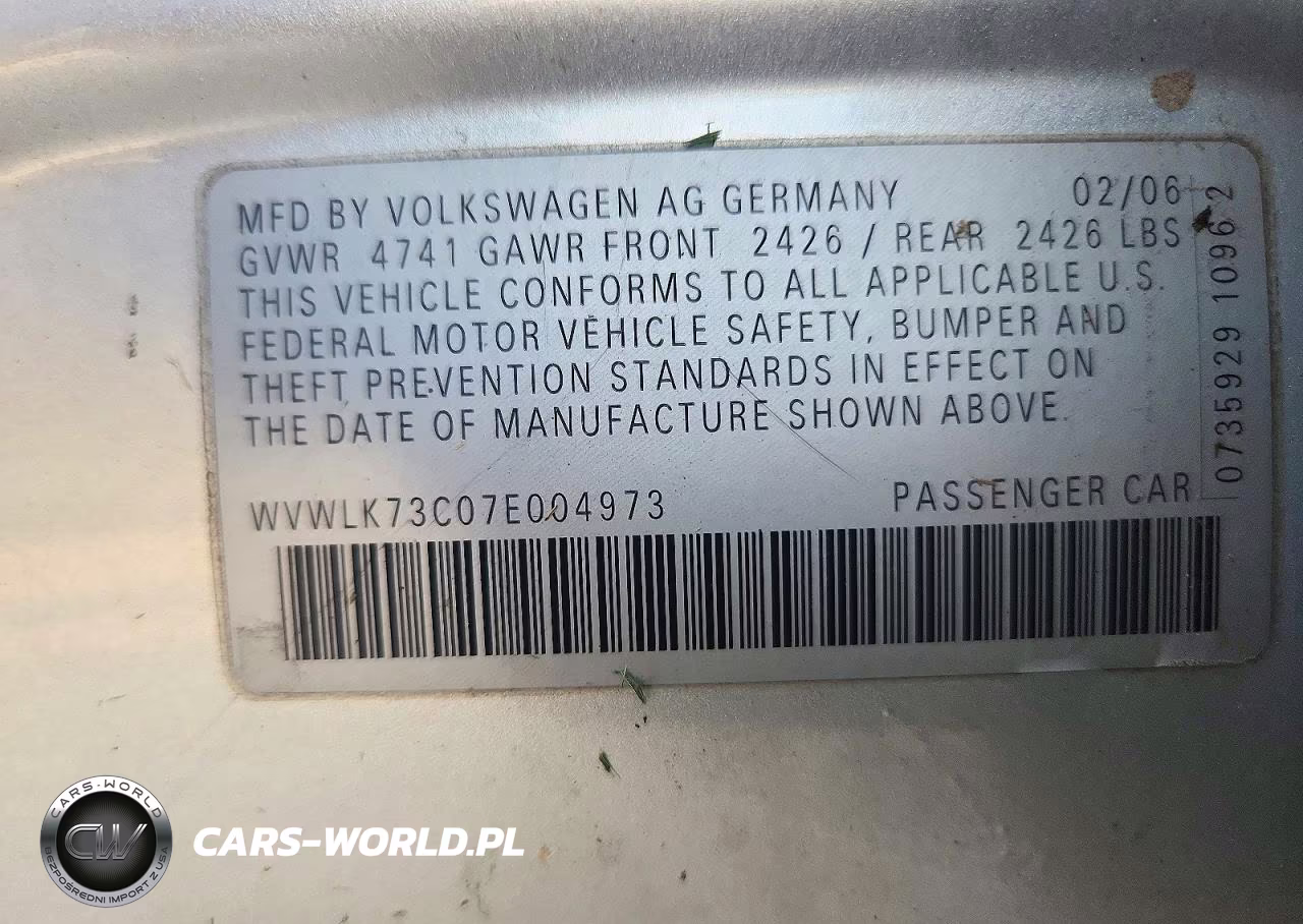 2007 Volkswagen Passat 2.0T Wagon Value VIN:WVWLK73C07E004973 - 13