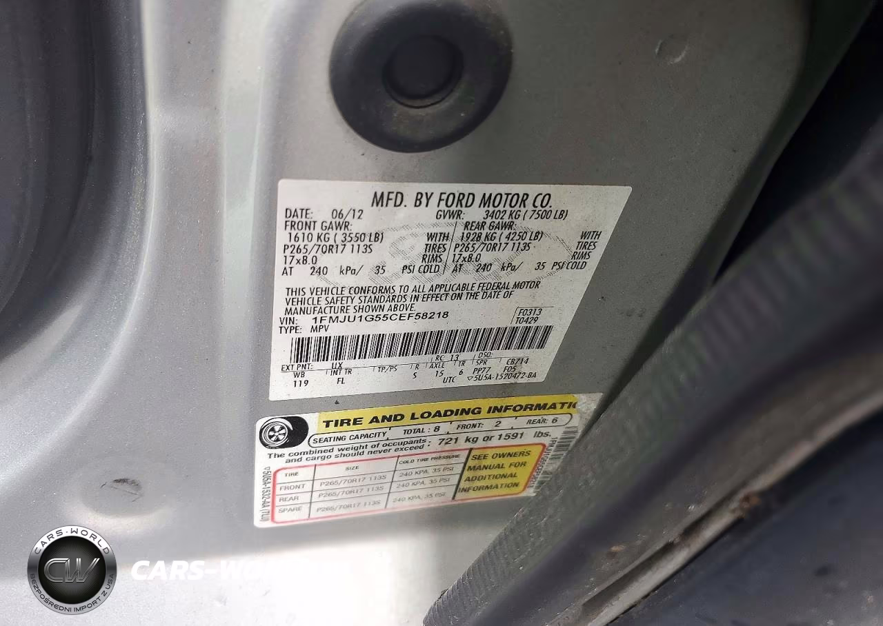 2012 Ford Expedition Xl VIN:1FMJU1G55CEF58218 - 13