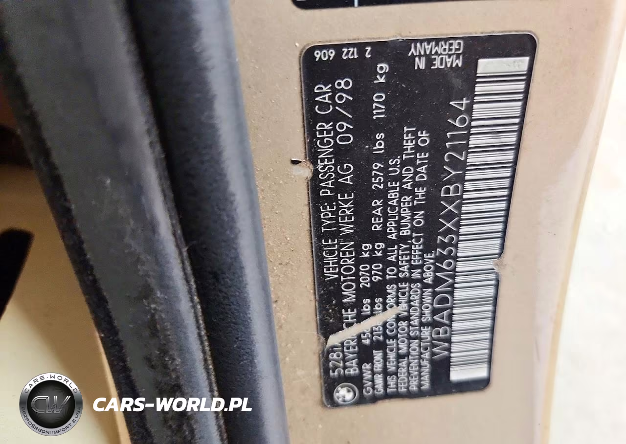 1999 BMW 528 I Automatic VIN:WBADM633XXBY21164 - 12